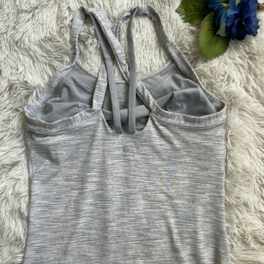 Lululemon Rally Your Heart Tank Grey and White - Picture 4 of 8